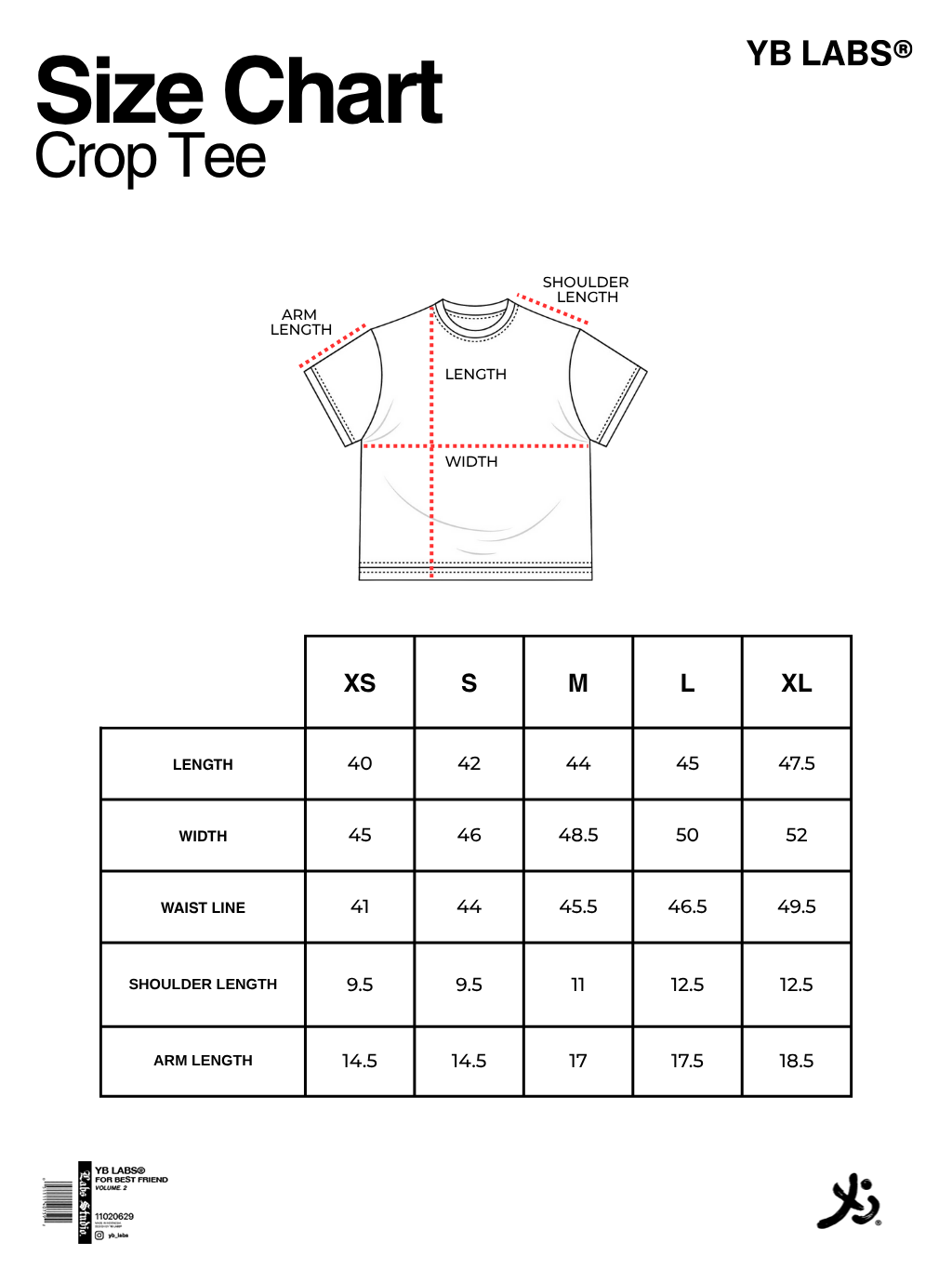 YB Labs - Basic Tshirt Crop Top