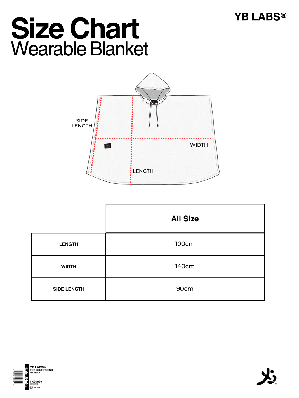 YB Labs - Wearable Blanket Shinobi Black
