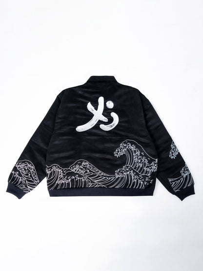 YB Labs Studio - Wave Suede Jacket Black