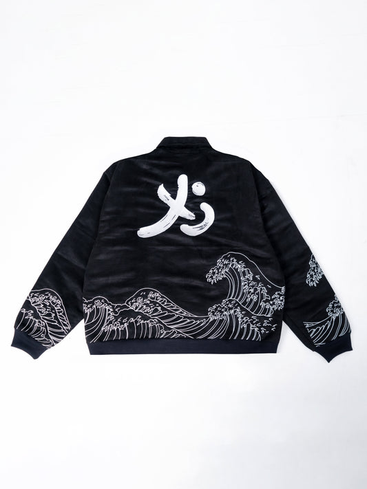 YB Labs Studio - Wave Suede Jacket Black