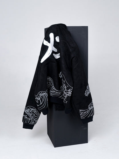 YB Labs Studio - Wave Suede Jacket Black