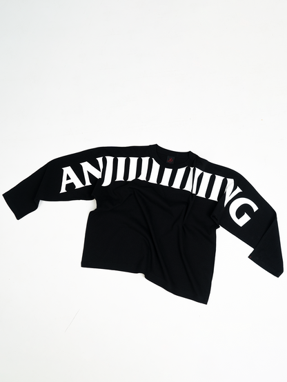 YB Labs Studio - Tshirt Longsleeve Anjiiiiiiiiiing Black