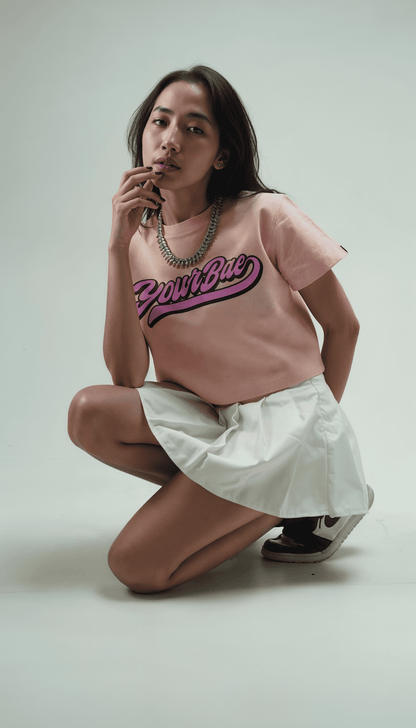 YB Labs Studio - Tshirt Crop Top Hyogen Bush Orange