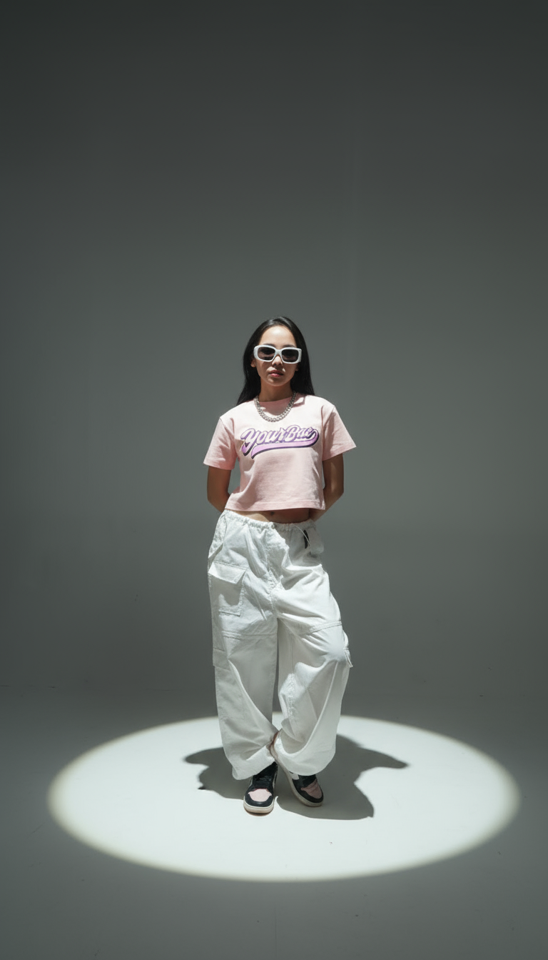 YB Labs Studio - Tshirt Crop Top Hyogen Bush Orange