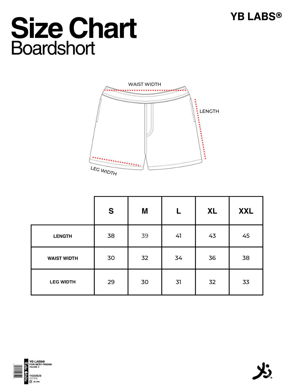YB Labs - Boardshort Walkshort Kaze