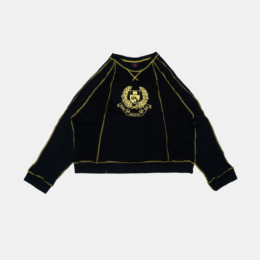 YB Labs Studio - Crewneck Waffle After Class Black