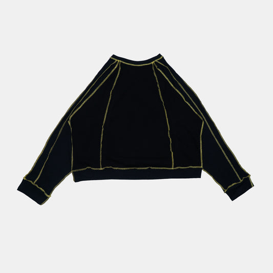 YB Labs Studio - Crewneck Waffle After Class Black