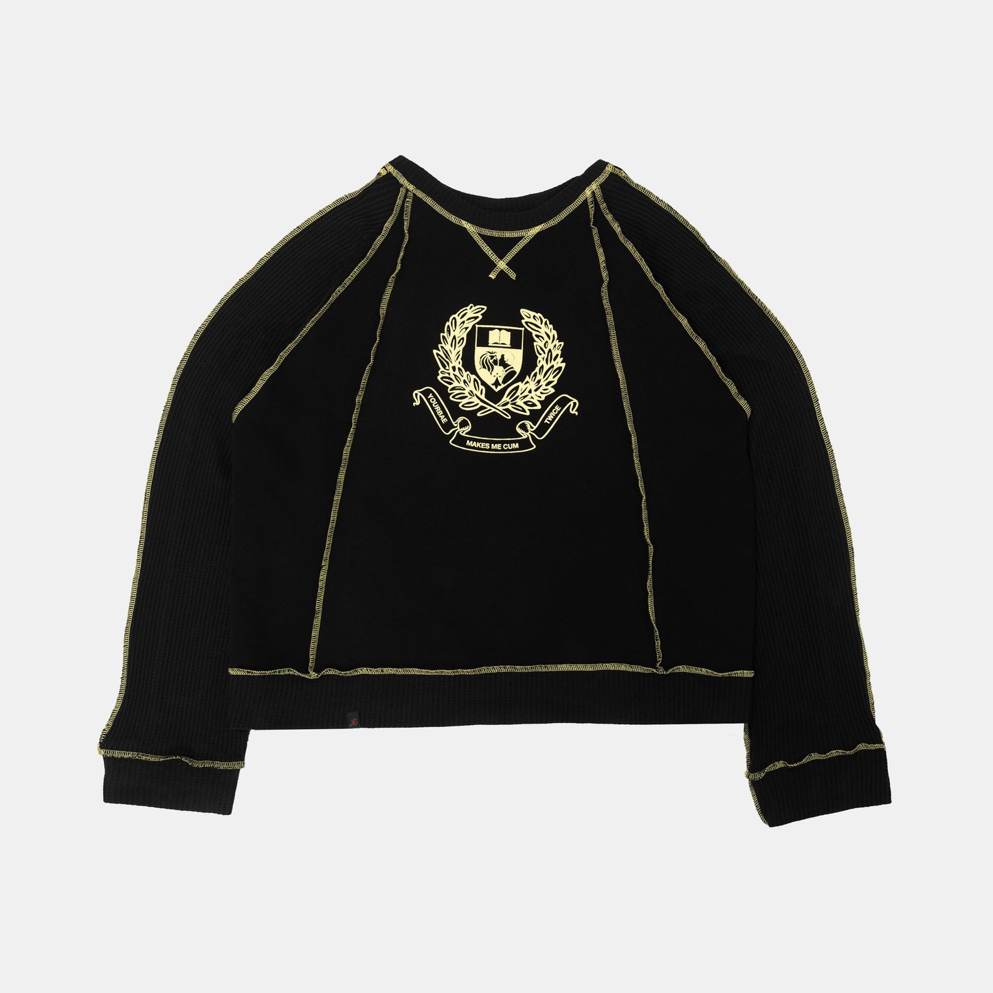 YB Labs Studio - Crewneck Waffle After Class Black
