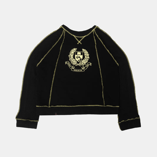 YB Labs Studio - Crewneck Waffle After Class Black