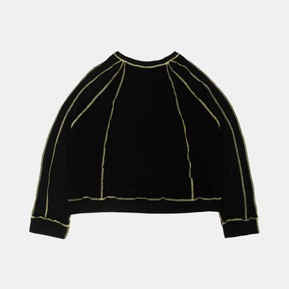 YB Labs Studio - Crewneck Waffle After Class Black