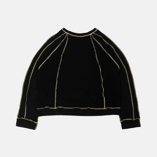 YB Labs Studio - Crewneck Waffle After Class Black