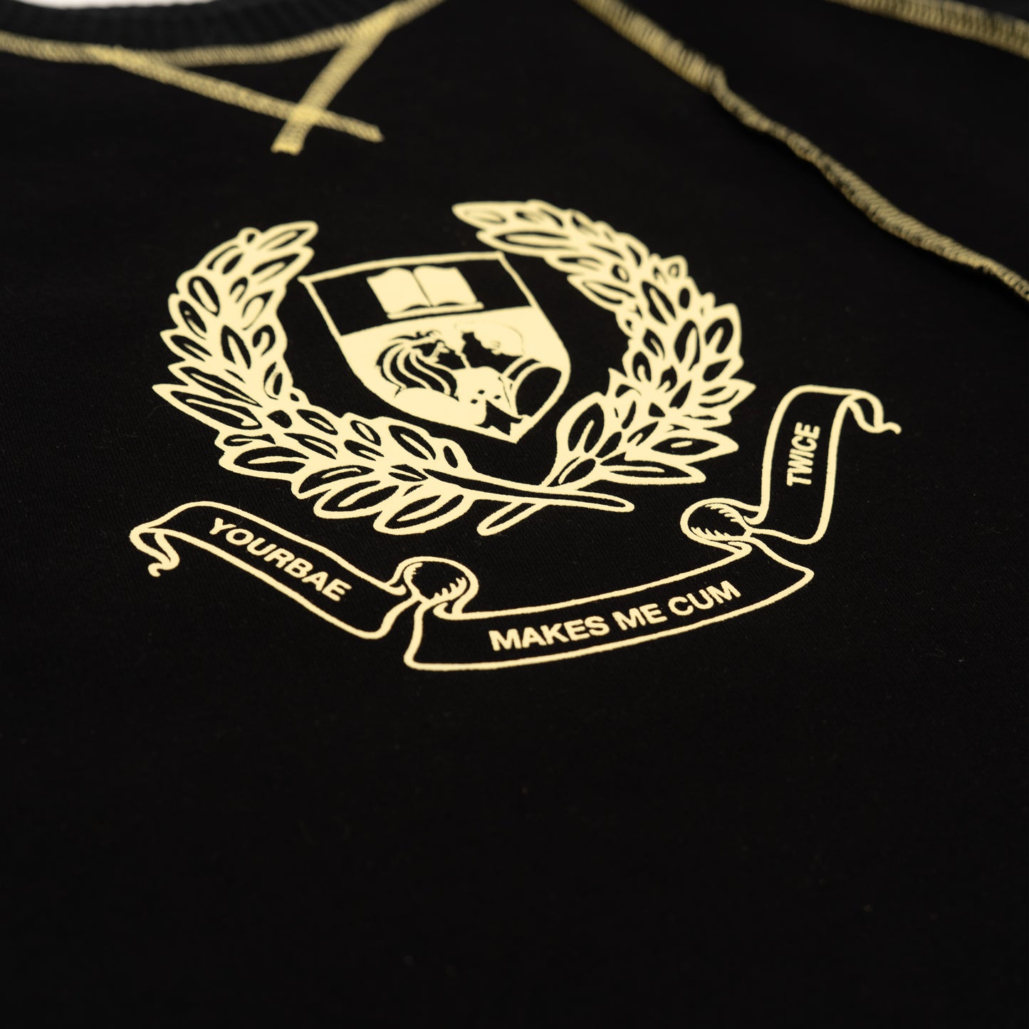 YB Labs Studio - Crewneck Waffle After Class Black