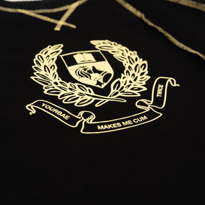 YB Labs Studio - Crewneck Waffle After Class Black