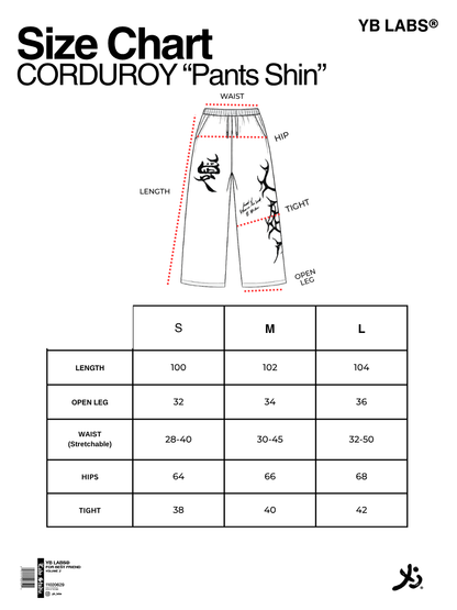 YB Labs - Longpants Corduroy Shin Black