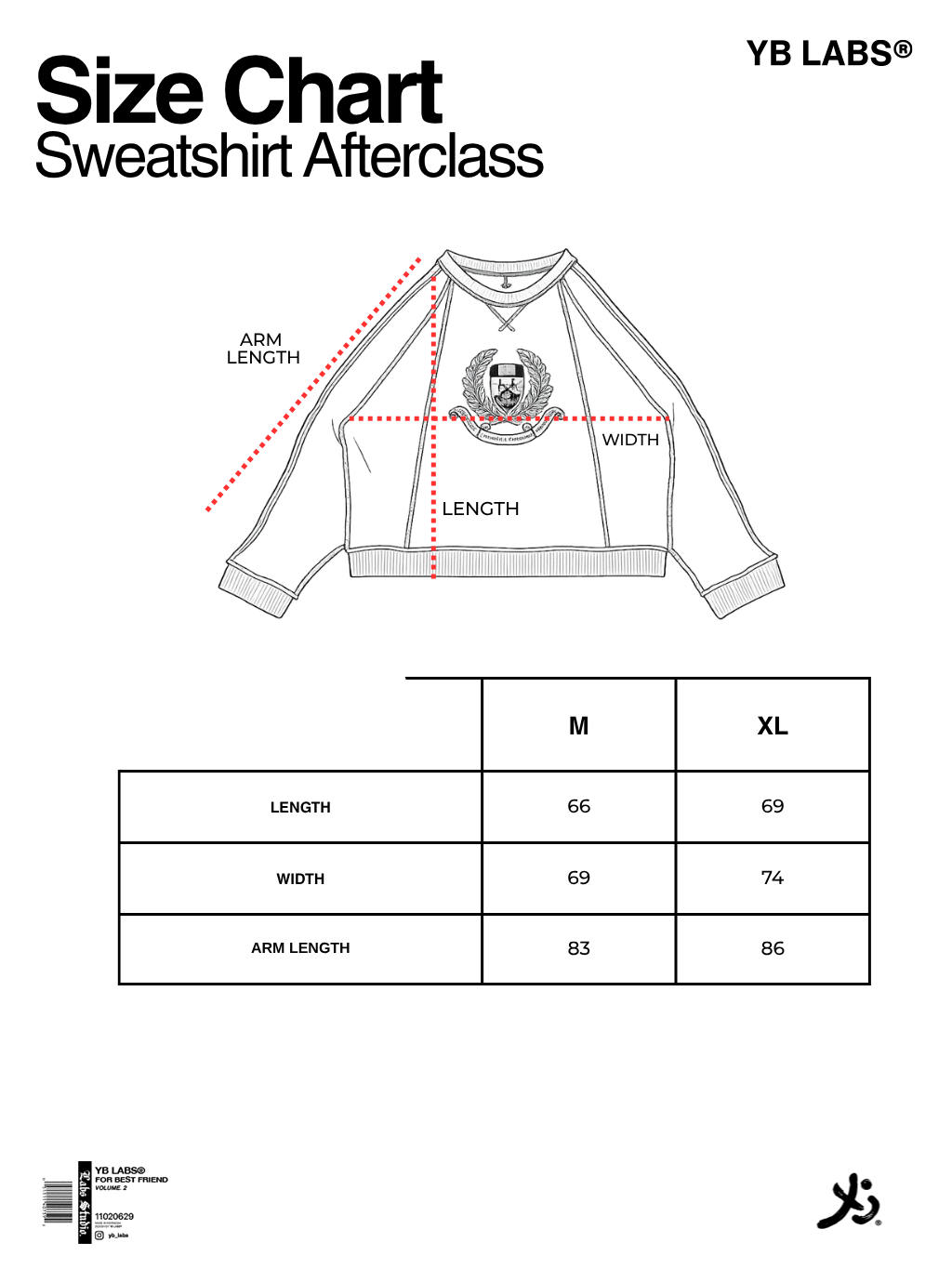 YB Labs Studio - Crewneck Waffle After Class Black