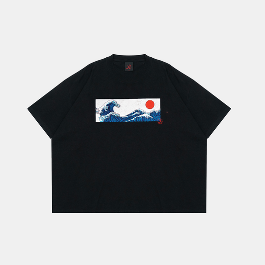 Tshirt Great Wave Black, reza arap, marapthon, yb labs, yourbae
