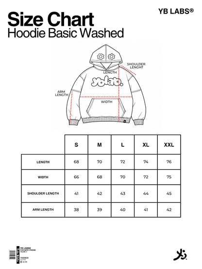 YB Labs Studio - Hoodie Basic Washed